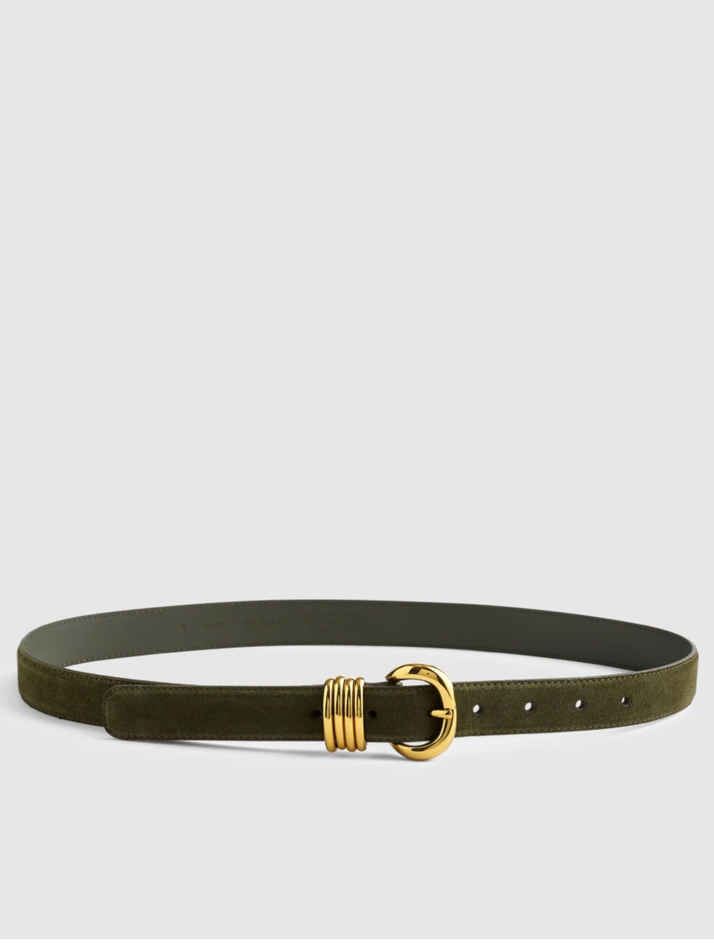 NWT Madewell Genuine Suede Metal Keeper Belt